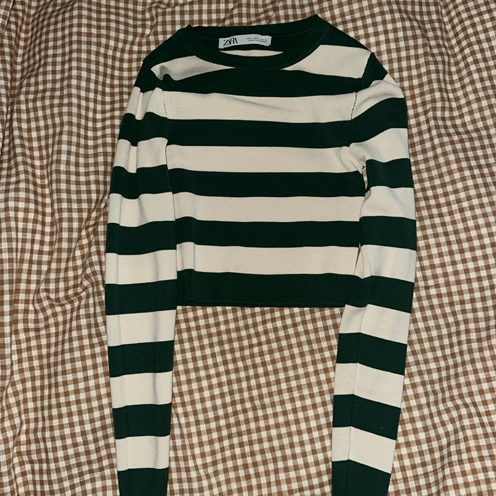Zara Green/White Long Sleeve